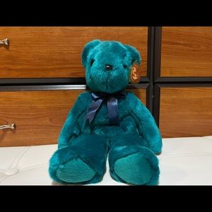 Teddy the teal beanie baby